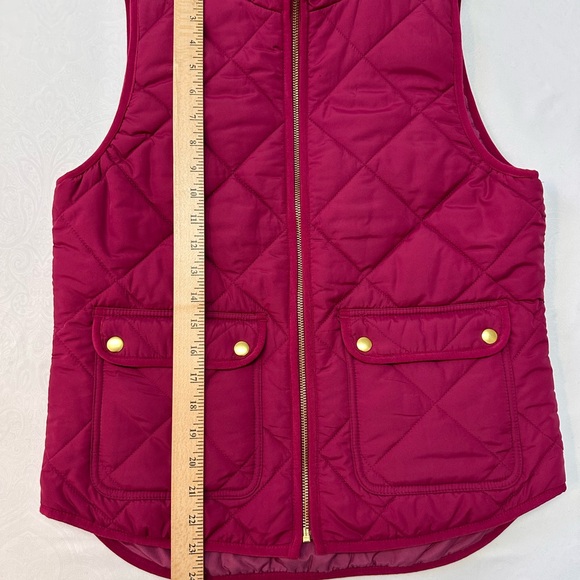 J. Crew Fuchsia Quilted Vest with Gold Zipper - Picture 6 of 10